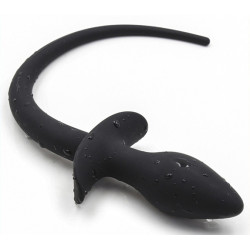 Kinky Puppy Plug Queue de chien silicone 7.5 x 3.1cm Noir
